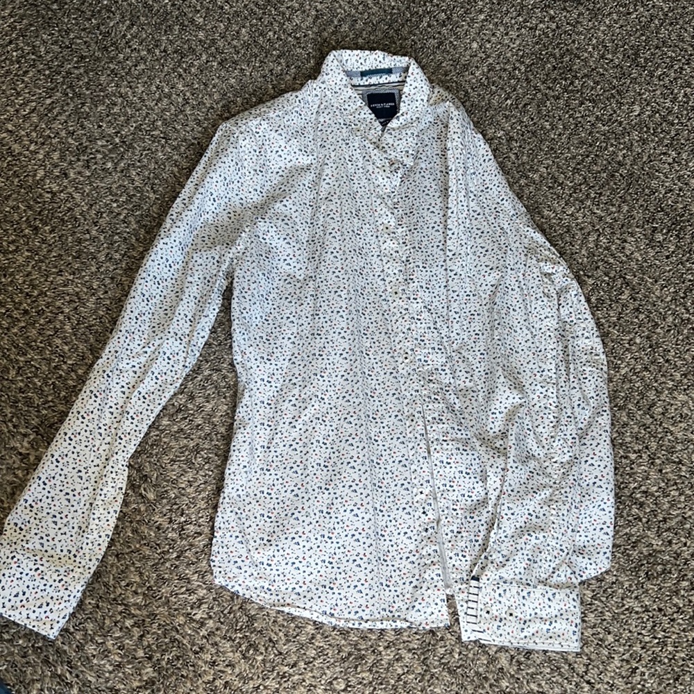Denim & Flower button shirt